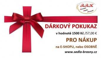 Dárkový poukaz v hodnotě 1500 Kč /57 Eur